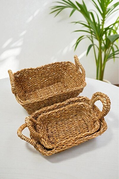 Digithome 3-Piece Natural Organizer Basket -Pnl-Ph26 S/3