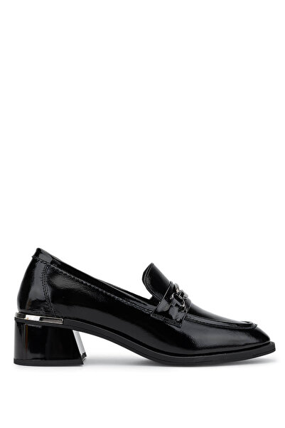 Tamer Tanca Women's Genuine Leather Black Patent Leather Loafer Shoes