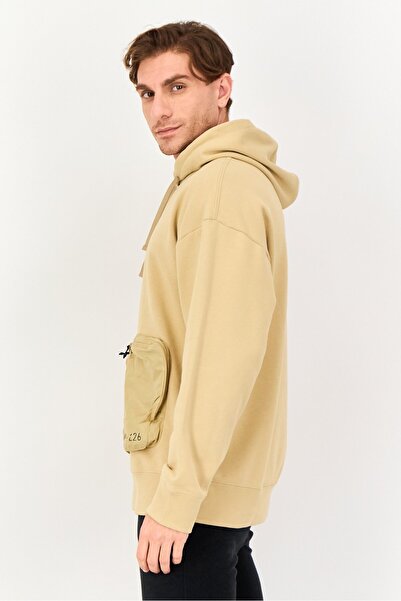 adidas Men Sportwear Fit Long Sleeve Outdoor Hoodie, Beige