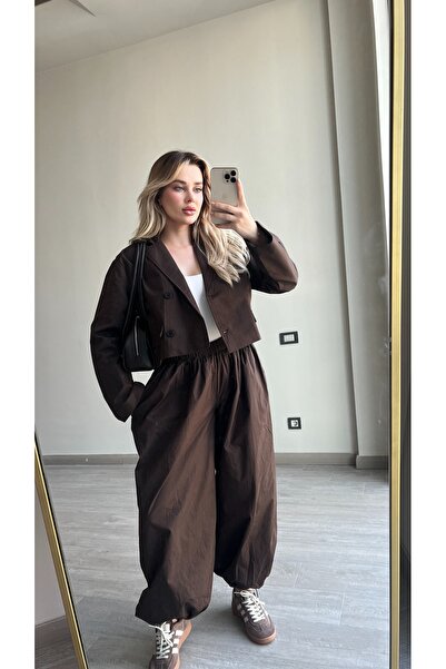 ForOus Short Trench Coat Shalwar Pants Suit