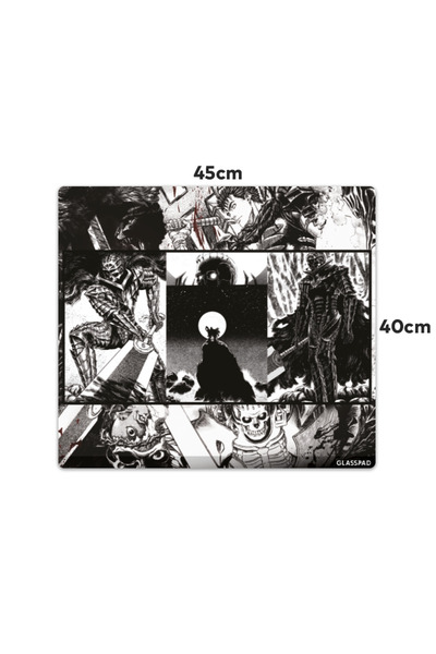 GlassPad Cam Mouse Pad - Berserk: Skull Knight (5) - Premium Temperli Cam - 4...