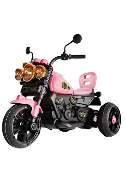 Toybox Electric Bike for Kids, Rechargeable Kids Bike with LED Lights, USB & Music, Pink