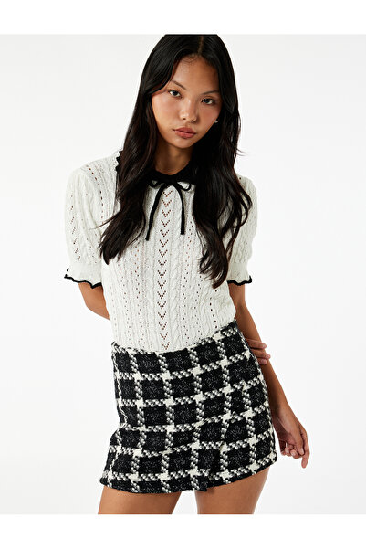 Koton سترة نسائية محبوكة باللون البيج