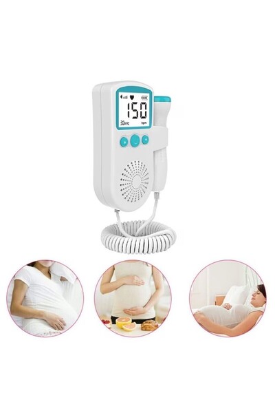 Flippy Fetal Doppler Pregnancy Monitor, 4.5 cm LCD, Portable, Green