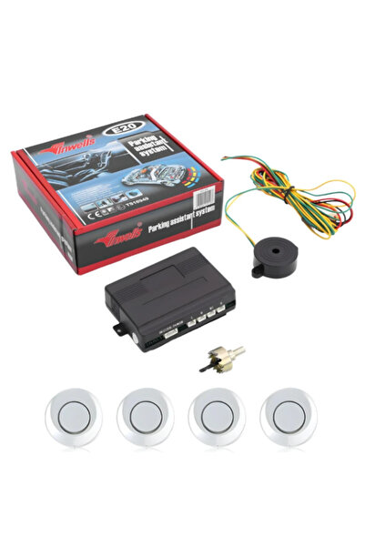 KAPOTO 22mm E20 Sesli Park Sensörü 4 Lü Beyaz Geri Vites Park Destek Sistemi ...