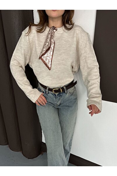 Lamierra Soft Women's Knit Sweater with Scarf