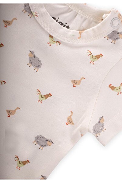 Cigit Zıbın 0-3 Years Old Animal Printed