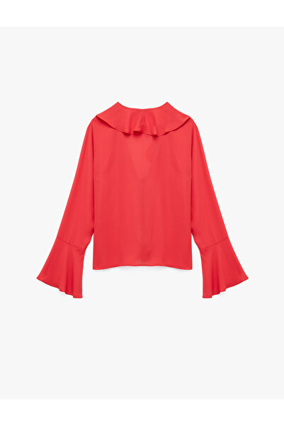 Koton Red Women's Ruffle Shirt