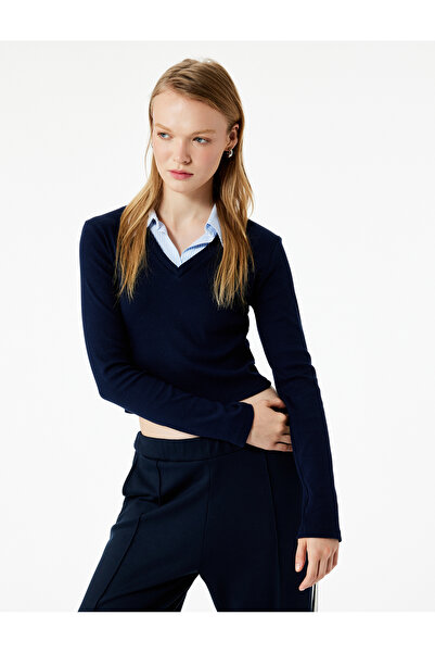 Koton Navy Women's Cotton T-Shirt