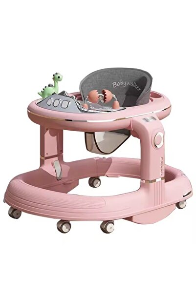 Flippy 4-in-1 Baby Walker — Walker, Push Walker, Rocker, High Chair (Pink)
