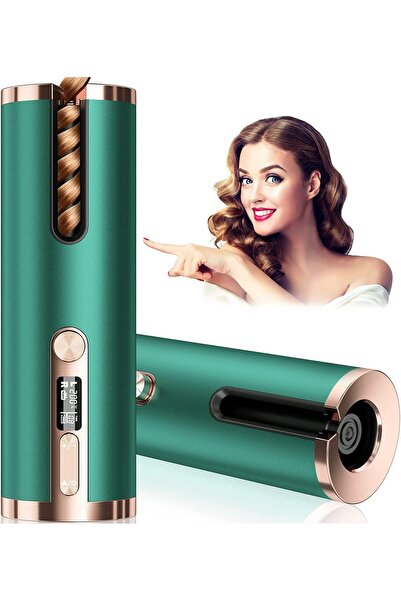 fulina Automatic Cordless Hair Curler, Curling Iron 6 Adjustable Temperature Timer LCD Display Hair Wavers