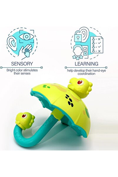 Generic Kids Bath Toy — Dinosaur Umbrella Sprinkler with Bubbles and Spinning Spray (Ages 2–6)