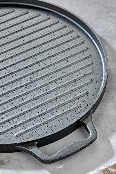 Cooker 34 cm Cast Granite Coated Pan Double Handle Pancake Pan