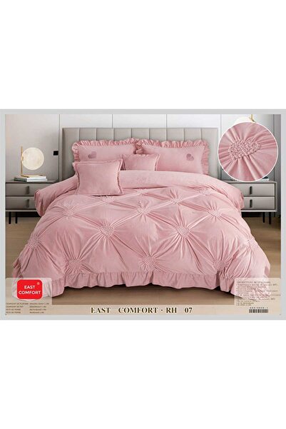 OEM Velvet bed linen with pleats CPEST06
