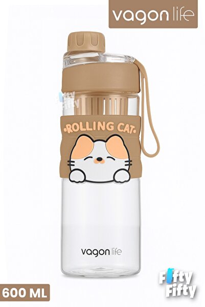 Vagonlife 600 ML Rahat İçim (Pipetsiz) Çevir Aç Kapak Taşıma Kulplu Çocuk Su ...