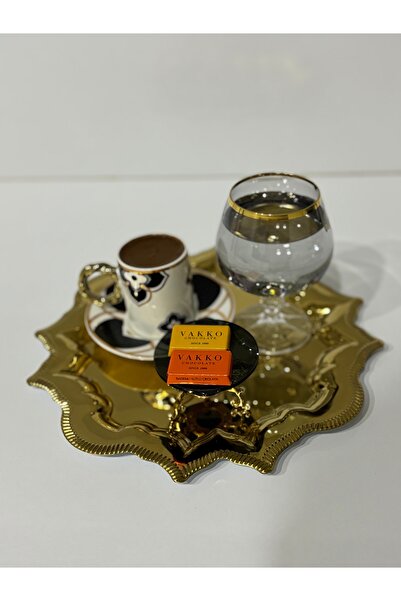 USD HOME 6 lı siyah gold ayaklı kahve yanı lokumluk drajelik