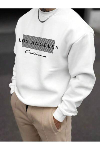 Flaubert -erkek los anglles baskılı sweatshırt 3iplik kaliteli kumaş oversize...