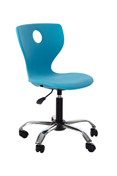 MARKAELZ Monoblok Tekerlekli Ayarlanabilir Yükseklikte Döner Ayaklı Çocuk Çal...