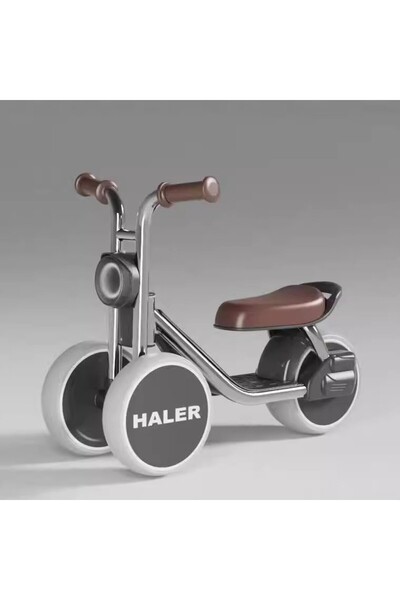 dalip Balance Bike for Children (1-6 yrs) – LED, No Pedals, Plastic, Gray