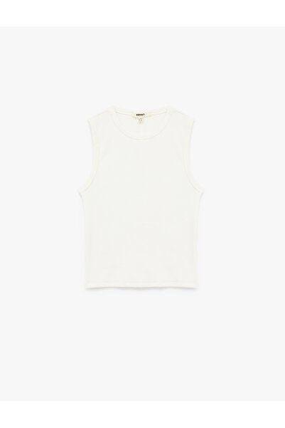 Koton Beige Women's Sleeveless Basic T-Shirt