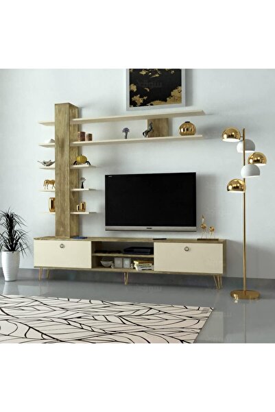 Stylish Home Wooden and beige TV table - TV07