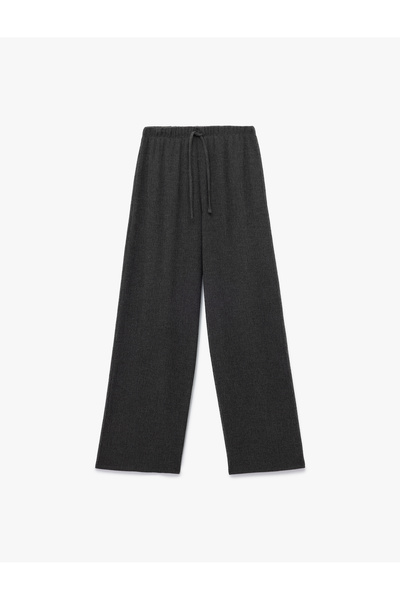 Koton بنطلون رمادي نسائي أرجل واسعة