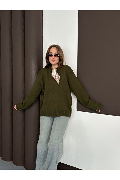 Lamierra Soft Women's Knit Sweater with Scarf