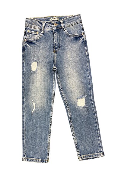 RİNDO KİDS Children's Blue Ripped Jeans