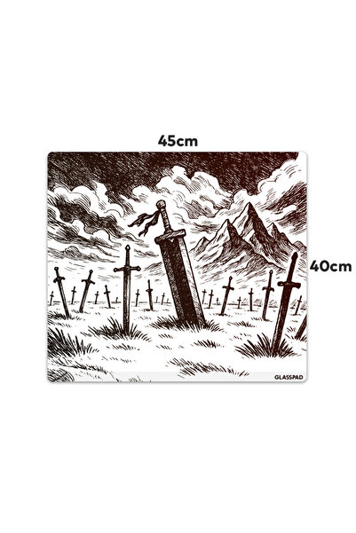 GlassPad Cam Mouse Pad - Berserk: Swordgrave (6) - Premium Temperli Cam - 45x...