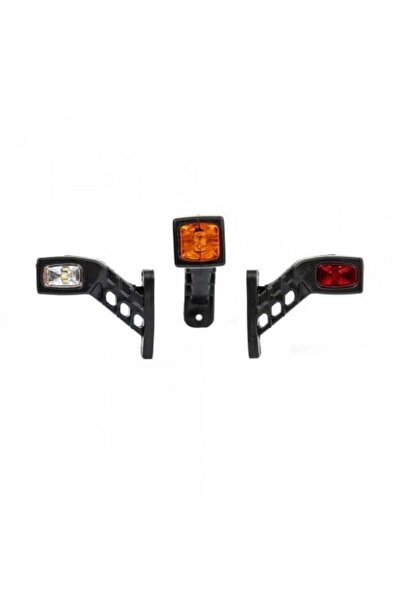 DELUXETUNING Set de 2 lămpi de gabarit LED, efect neon, 12 V - 24 V, roșu, portocaliu, alb, 100 mm x 127 mm