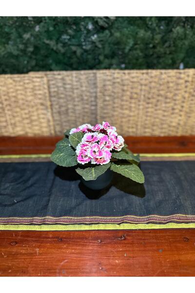 ASÇ YAPAY ÇİÇEK Afrika Menekşe Pembe Beyaz Yapay