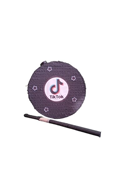 OEM Pinată rotundă TIK TOK, 40 cm, neagră