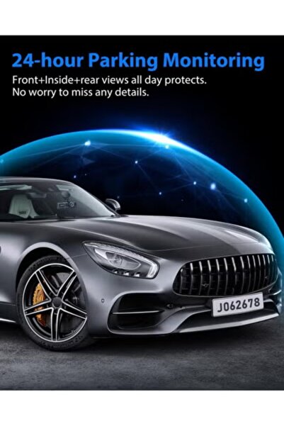 VICTGOAL Dash Cam (3 Channel): 1080P Front/Inside/Rear, 32GB Card, HDR, G-Sensor, 24Hr Parking, Loop Rec