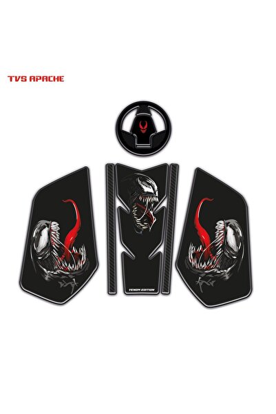 Redline Grafik TVS Apache Uyumlu Tank Pad Set Venom Edition Redlinegrafik Edi...