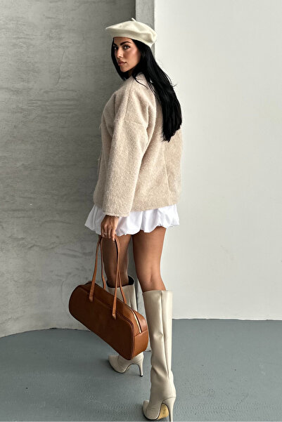 macharel jeans Жіночий пальто-жакет з хутром