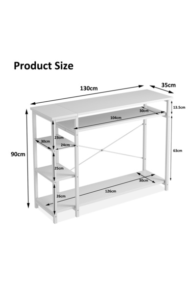 Venpara Console Table for Entryway, with 4 Tier Storage Shelves, Extra Long Sofa Table for Hallway