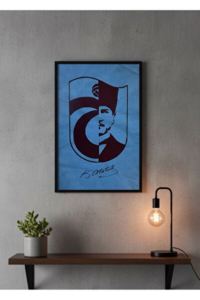 BuzzDesigns ATATÜRK Temalı TRABZONSPOR Tablosu (Çerçeveli)