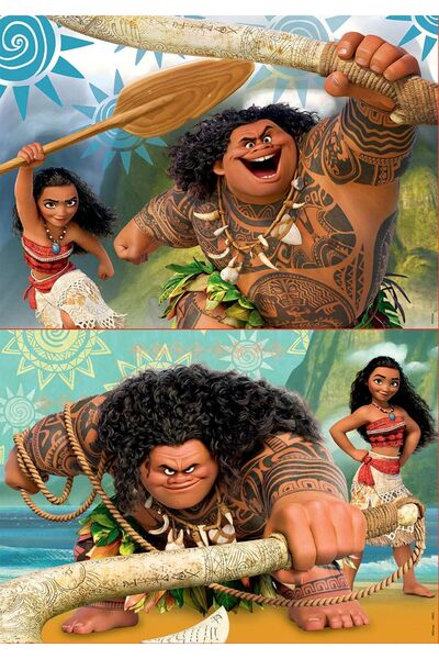 EDUCA - Moana Puzzle Set, 2 × 48 pieces for adults and children ages 4 and up, Disney (16952)