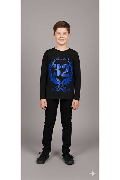 Tradinyom Kız ve Erkek Çocuklar için Şık İki İplik Pamuklu Spor Eşofman Takımı