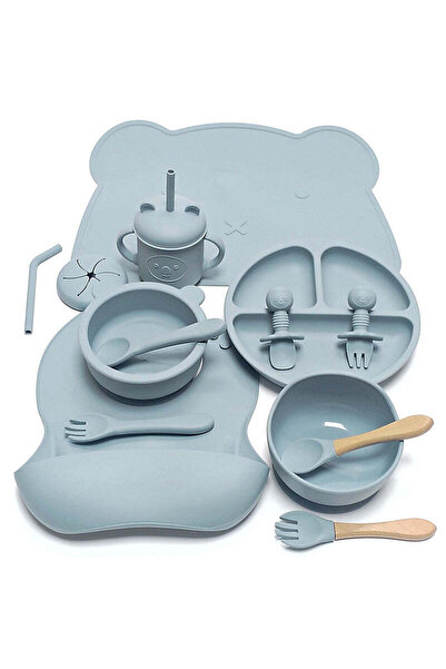 OEM Set hranire beblusi si copii - 16 piese din silicon - antiderapant, moale...