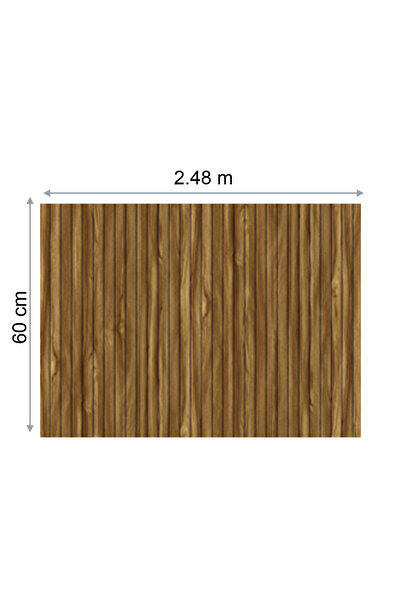 TodayShop Self-adhesive decorative grooved wallpaper - embossed oak wood look 60 cm x 2.48 m