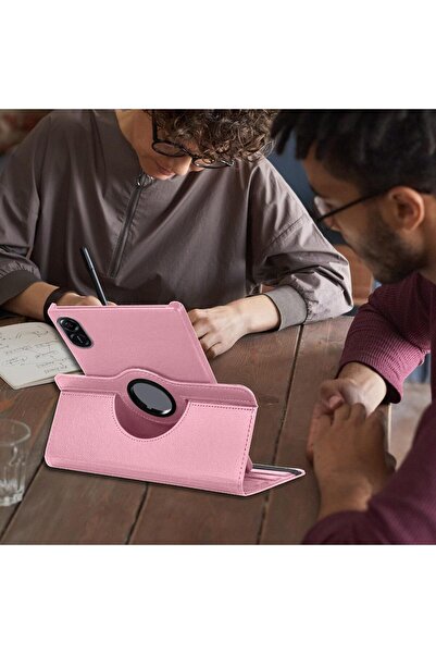 007 Kejuthrv Case for Honor Pad X9/X8 Pro 11.5 inch Faux Leather Flip Cover with Rotating Stand, Pink