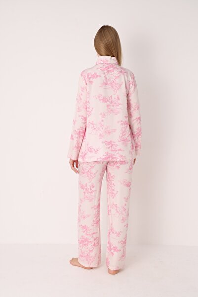 NBB Women's Long Sleeve Front Buttoned Pajama Set 68266