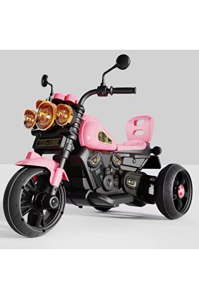 Toybox Electric Bike for Kids, Rechargeable Kids Bike with LED Lights, USB & Music, Pink