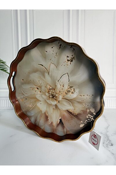 ROSSEV Claret Red Round Tray