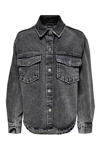 ONLY Kadın Onlever Ls Ovs Чорна сорочка Dnm Додати O15249411-3805865