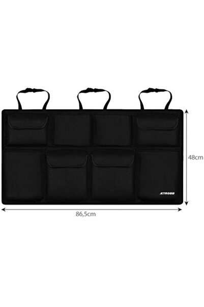 SMARTECH Iso Trade XTROBB Car Seat Back Organizer, Black 86.5x48 cm, 8 Pockets, Water Resistant