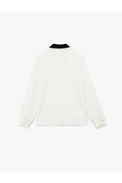 Koton Beige Women's Classic Collar Shirt