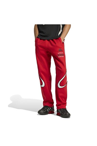 adidas Men's Red Sweatpants Fleece Pant Kg2677