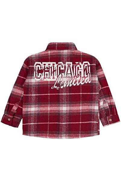 Civil Boys Chıcago Printed 6-9 Years Old Shirt - Red 9-10 Years Old